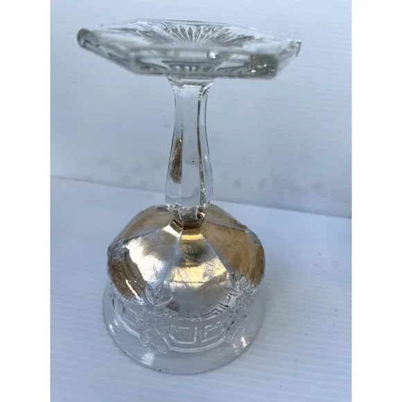 2 Pink Glow Vintage Uranium Etched Depression Glass Goblets - Picture 10 of 12